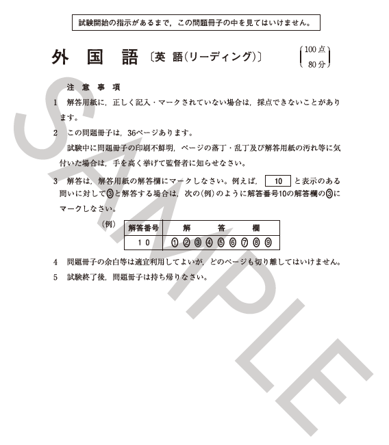 英語リーディング問題（パターン1：EM101）